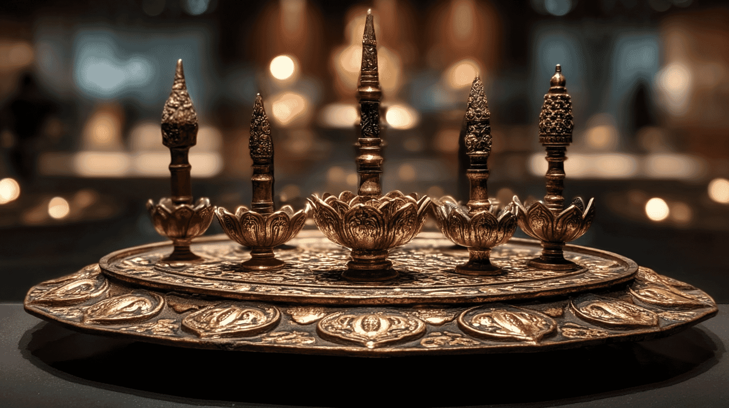Gilt Bronze Esoteric Buddhist Ritual Implements