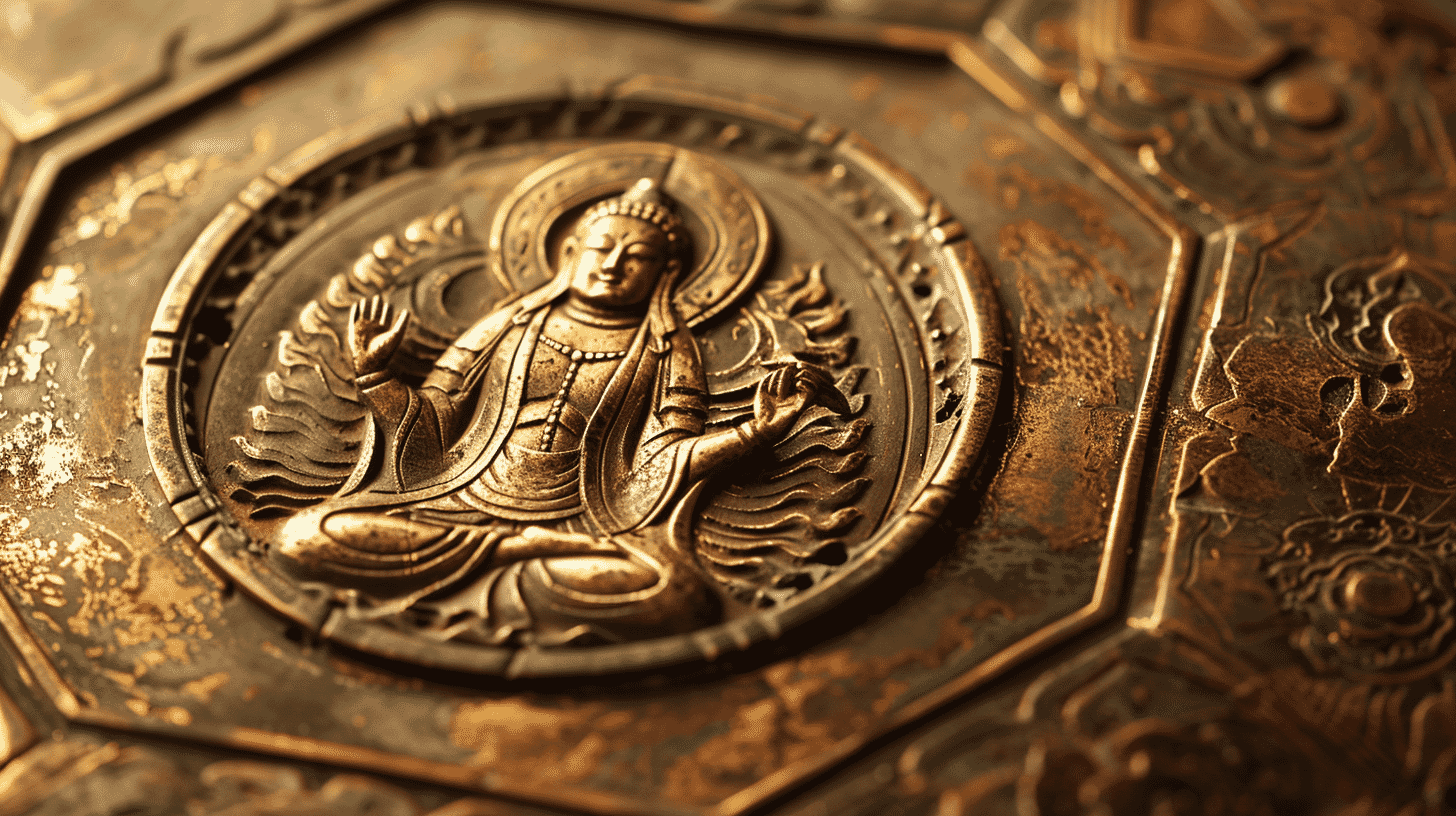 Line-Engraved Thousand-Armed Kannon, Etc. Mirror Image