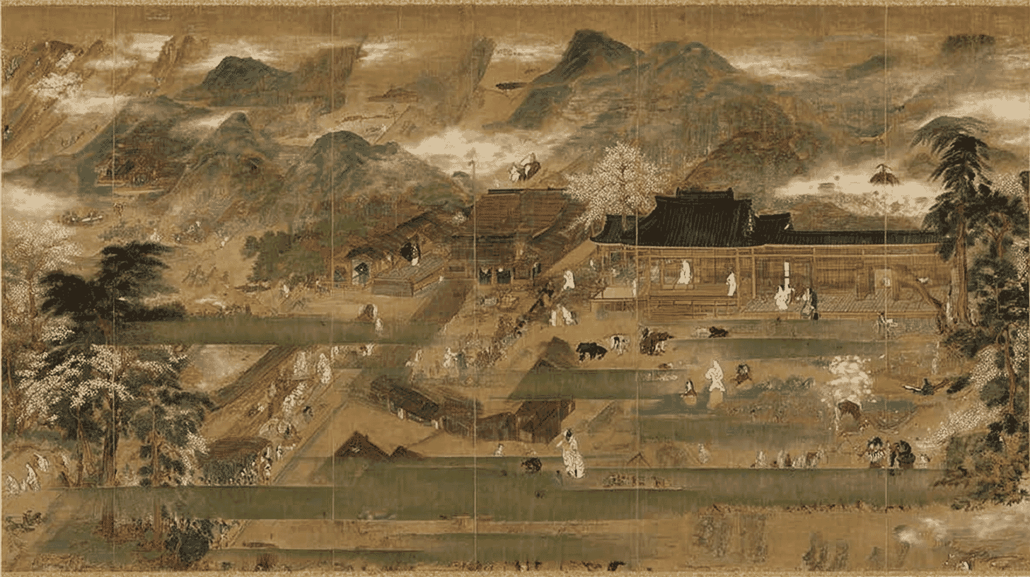 Illustrated Biography of Shonin in Color on Silk (written by
