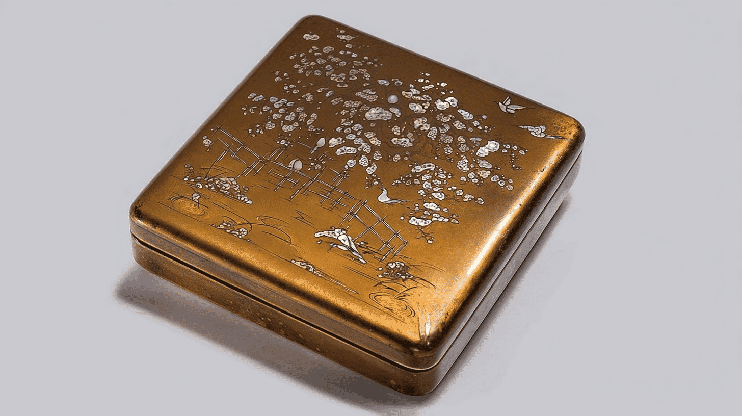Hedge Chrysanthemum Mother of Pearl Inlay and Maki E