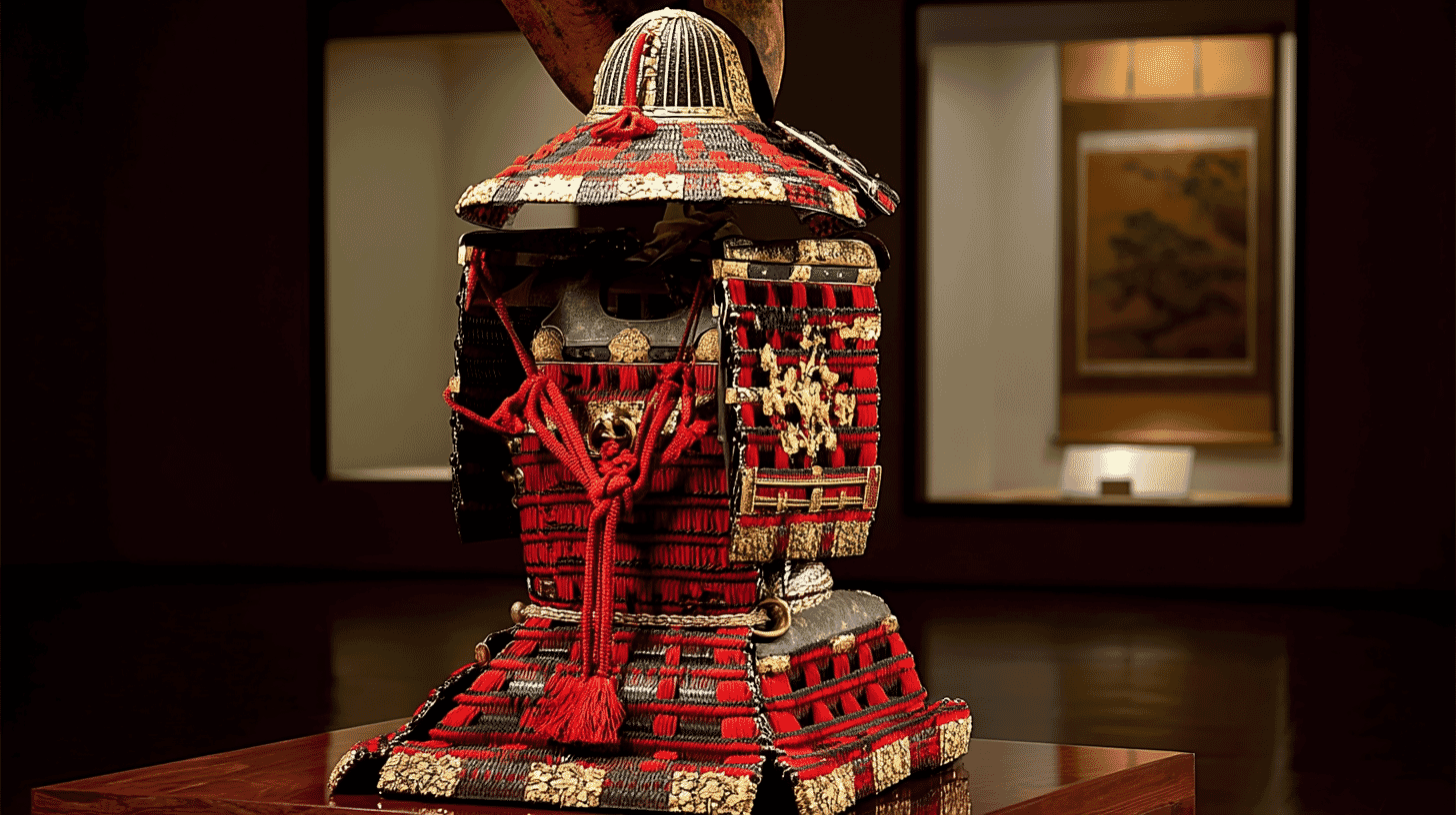 Red Armor with Helmet and Large Sleeves