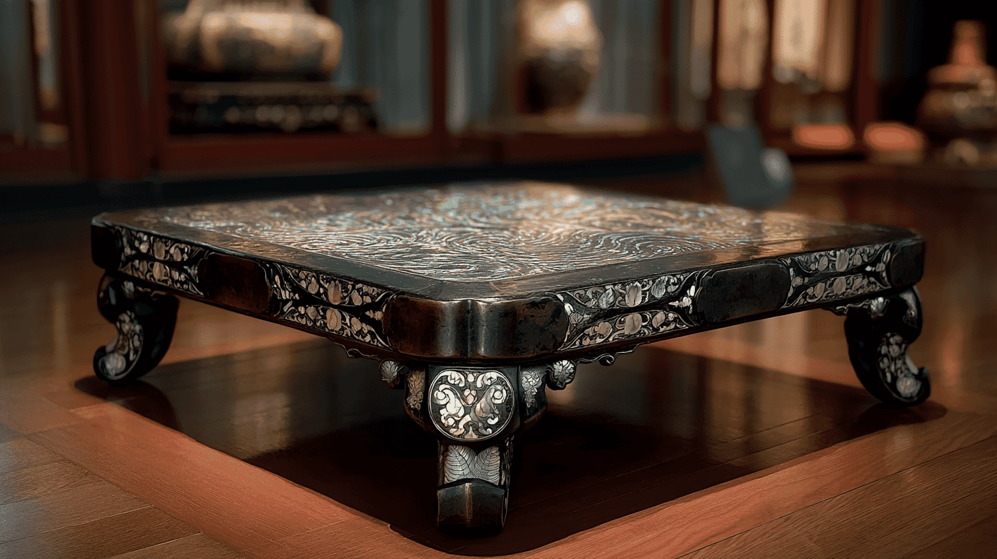Black Lacquer and Mother-of-Pearl Inlay Tableware