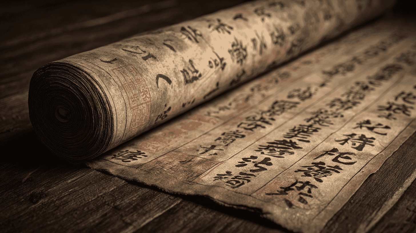 Emperor's Family Tree Written in Ink on Paper