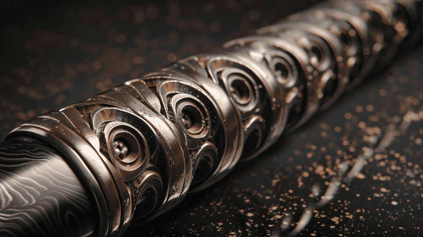 Silver and Bronze Hirumaki Tachi Sword Mounting