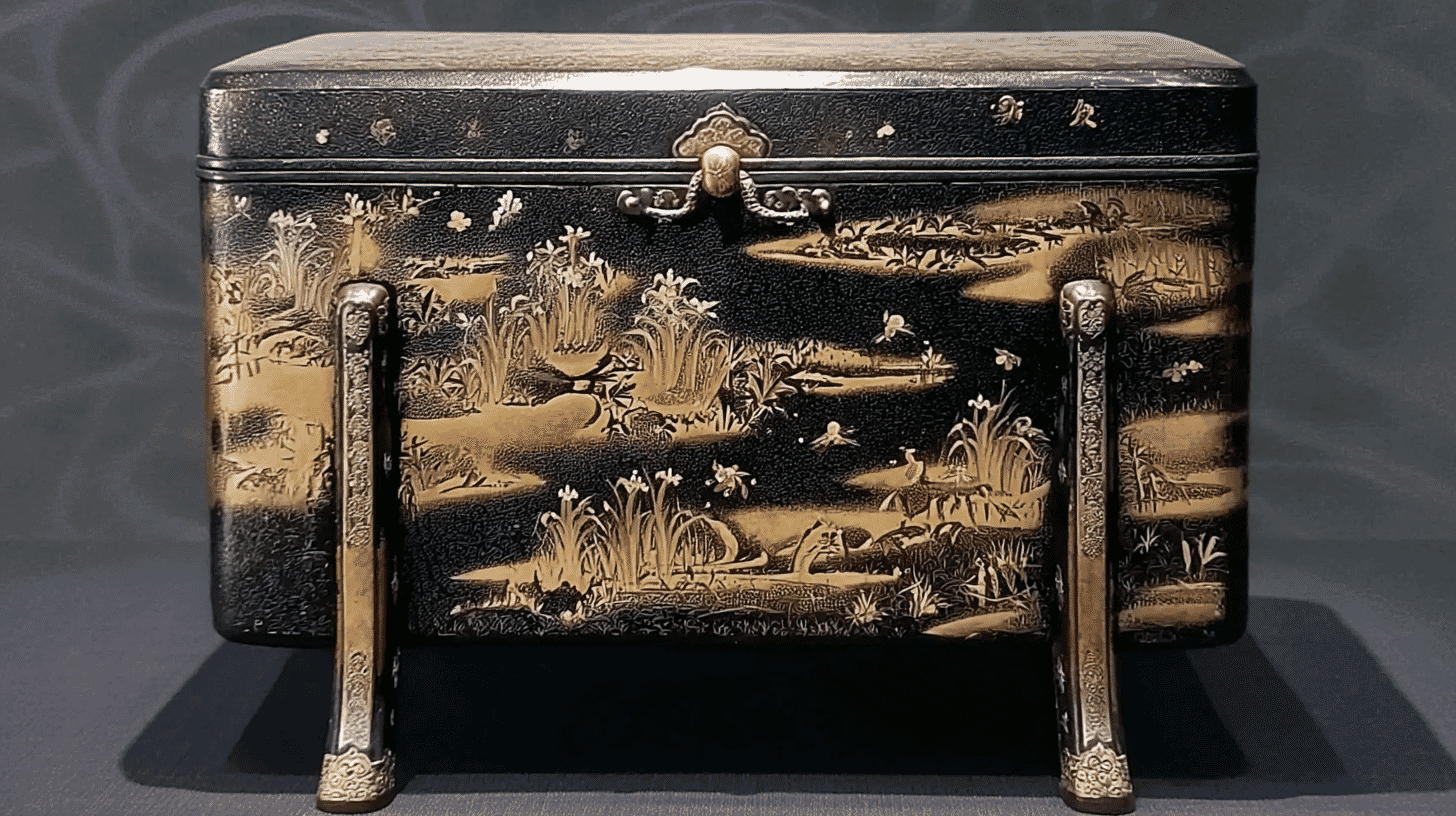 Small Chinese Chest with Sawachidori Design and Mother of