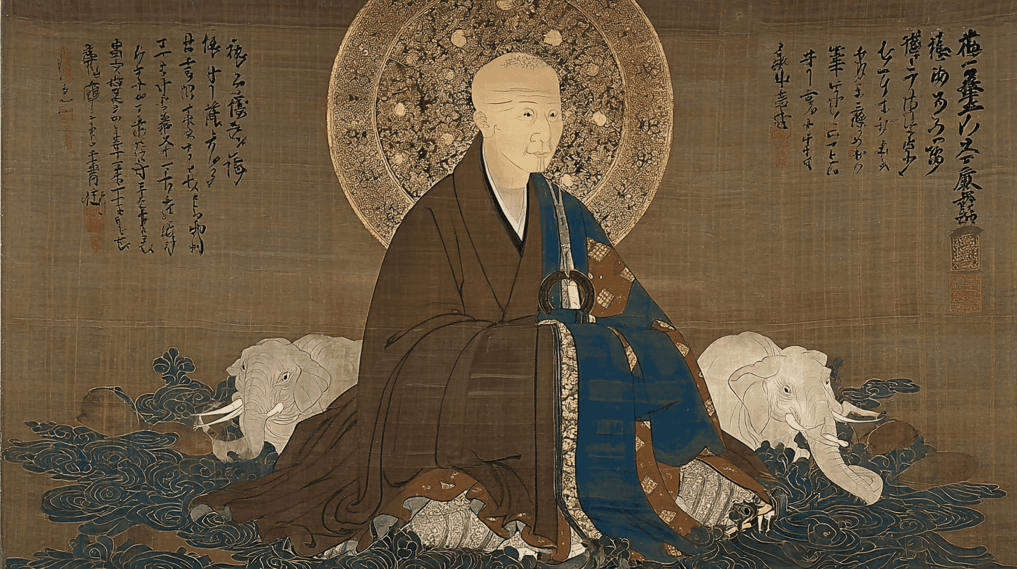 Portrait of Shiromu Jun Shihan on Silk Book