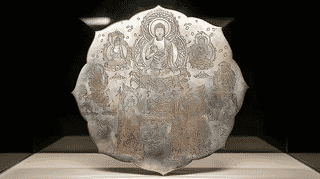 線刻釈迦三尊等鏡像