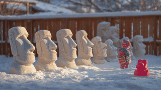 Infinite Moai Maker: Japan's Viral Snow Toy Turns Backyards Into Easter Island - Sales Up 400%