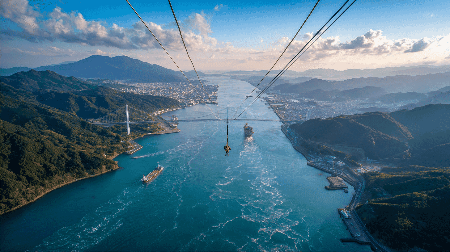 Kanmon Strait Mega Zipline: Japan's $9.4M Dream to Fly Across a Strait at 110 km/h Restarts After 2-Year Stall