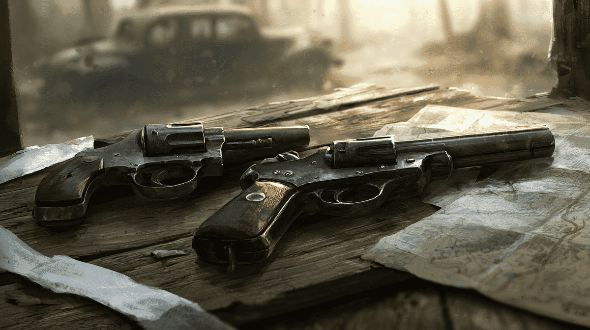 Bonnie Parker's Colt .38 & Clyde Barrow's Colt .45（ボニーとクライド最期の拳銃ペア）