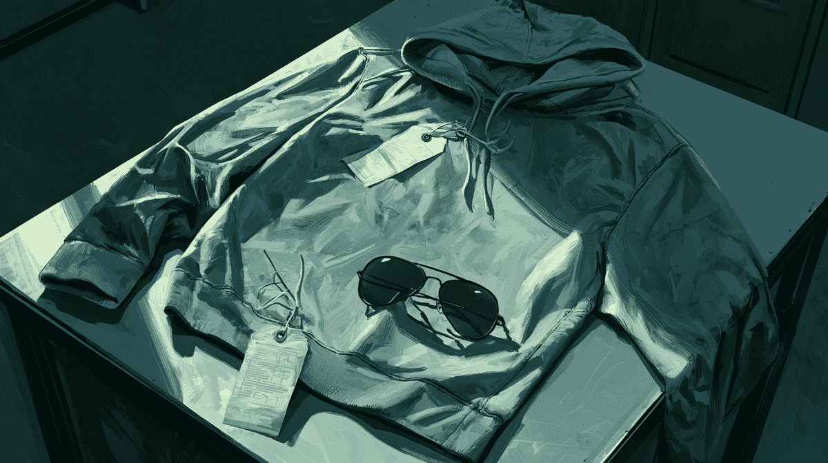 Unabomber's Hoodie and Sunglasses（ユナボマーのパーカーとサングラスほか押収私物）